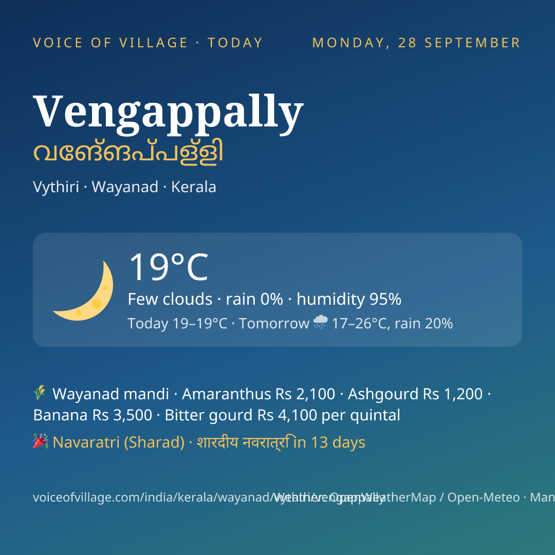 Vengappally today