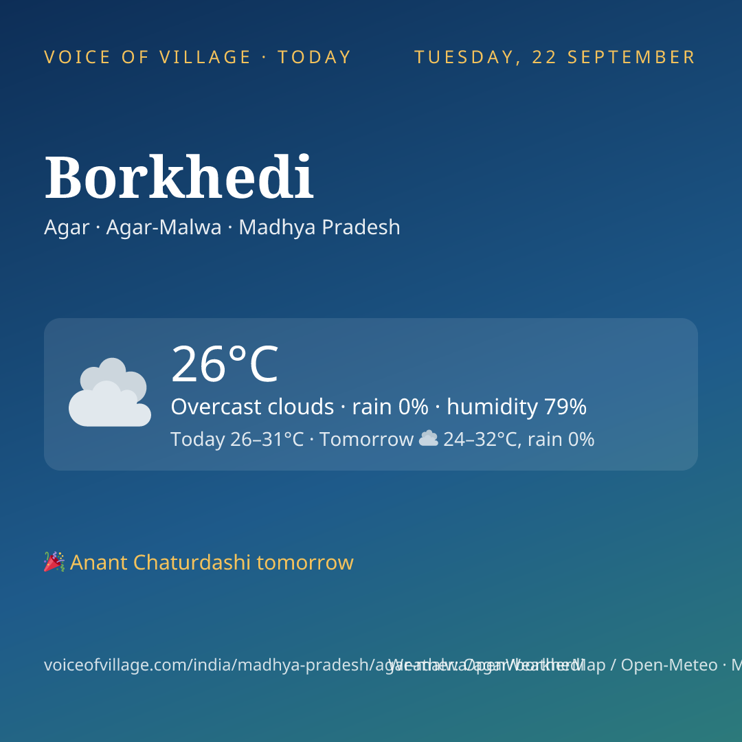 Borkhedi today
