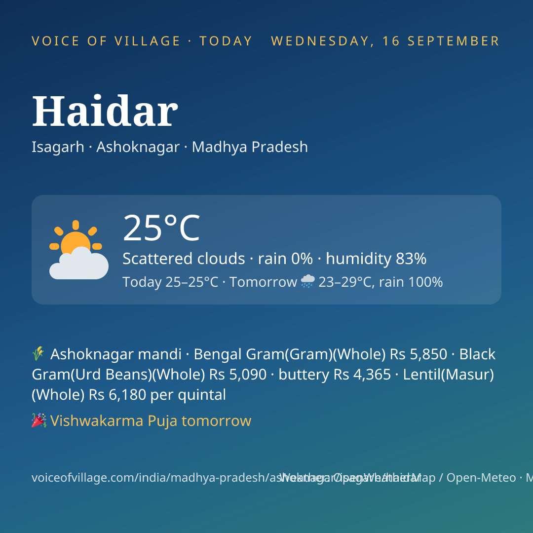 Haidar today