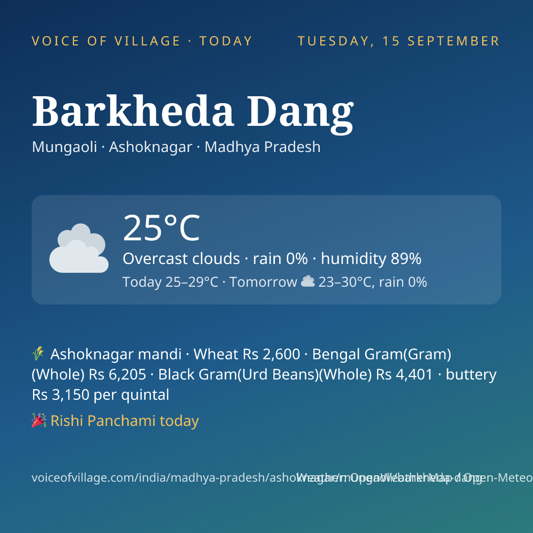 Barkheda Dang today