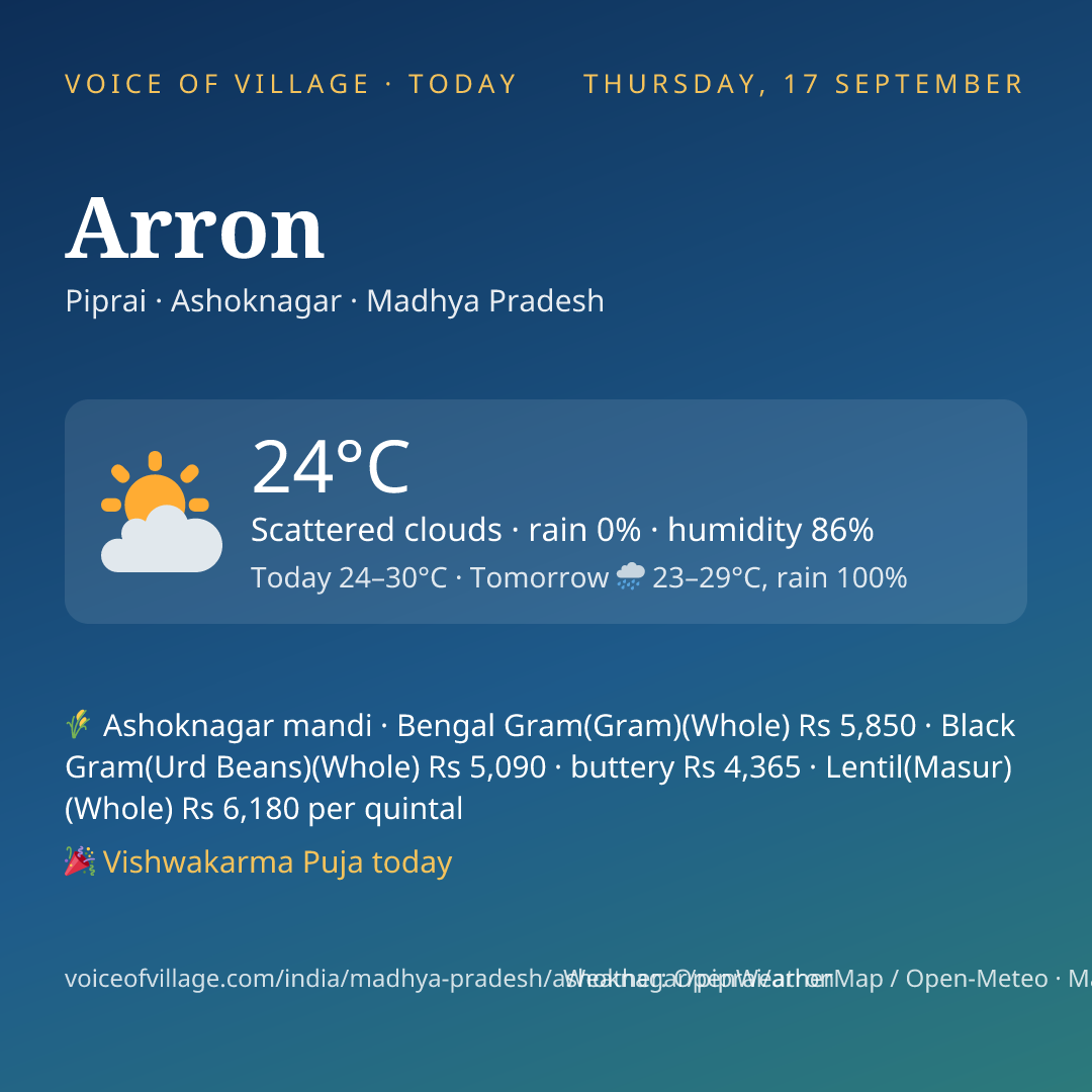 Arron today