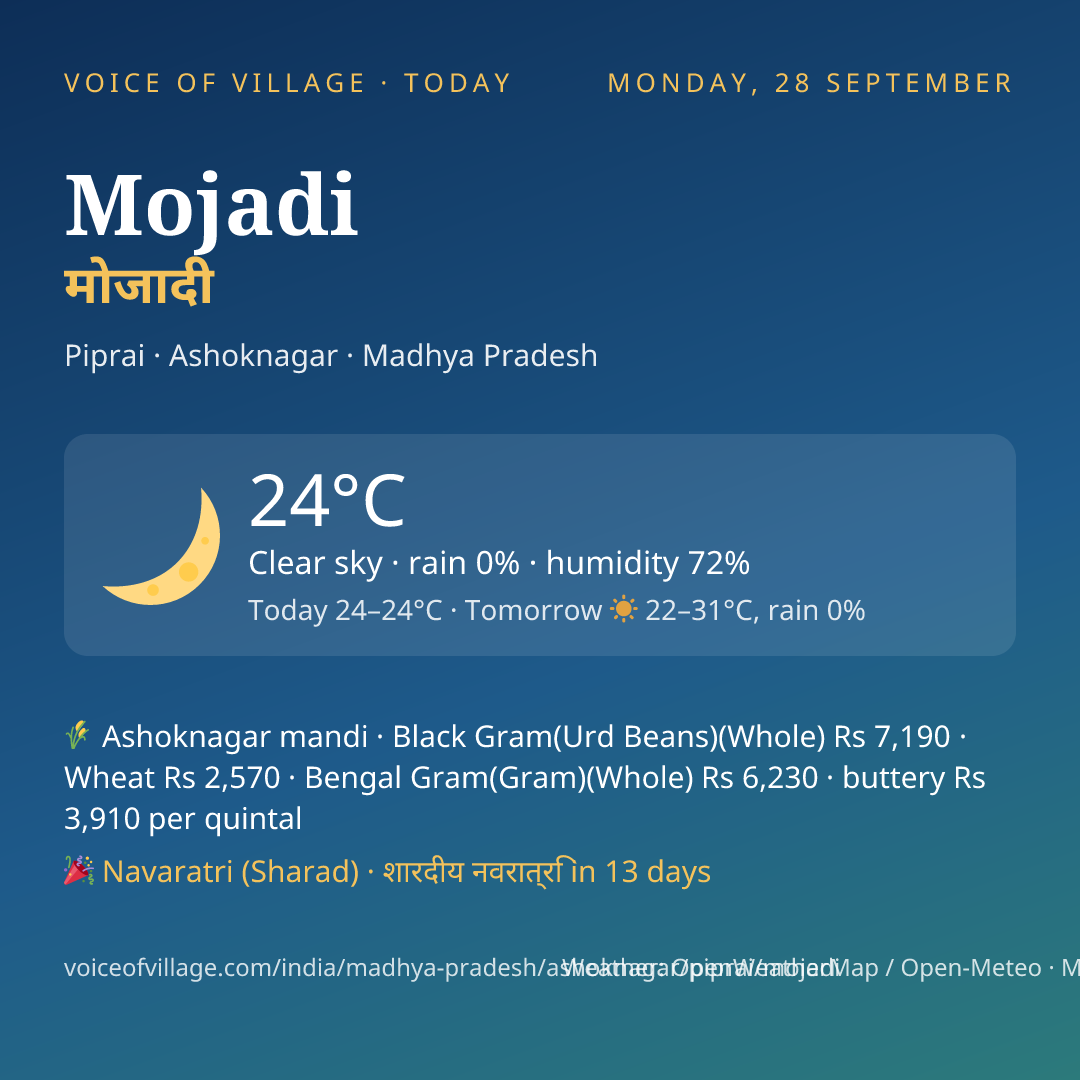 Mojadi today
