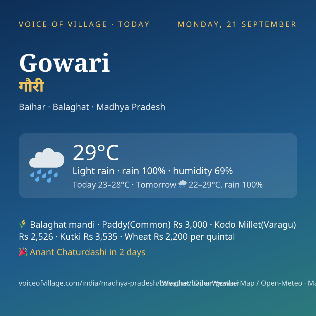 Gowari today
