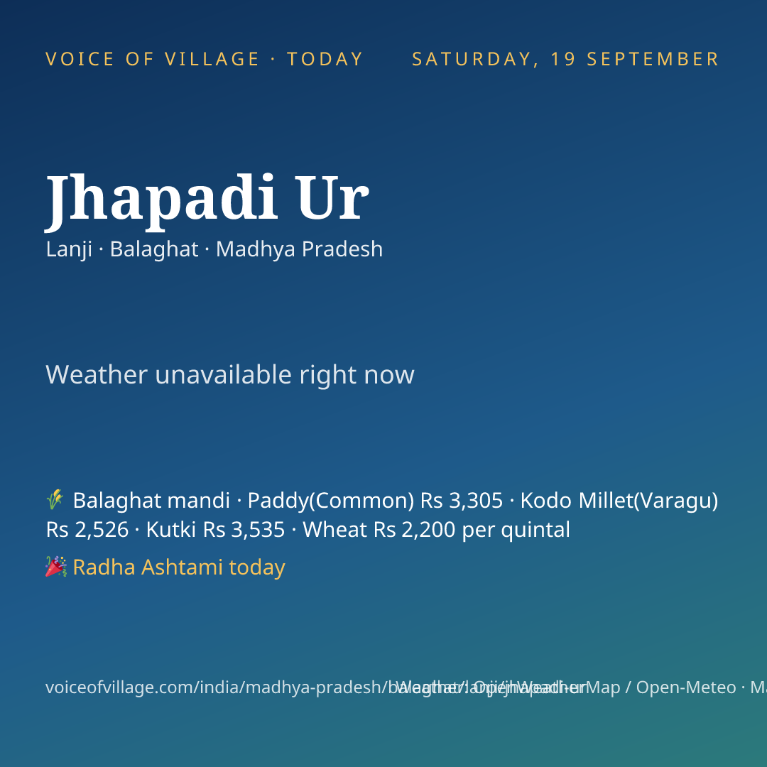 Jhapadi Ur today