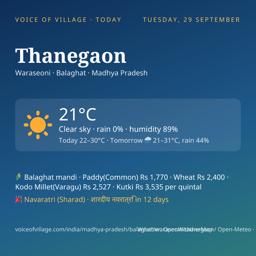 Thanegaon today