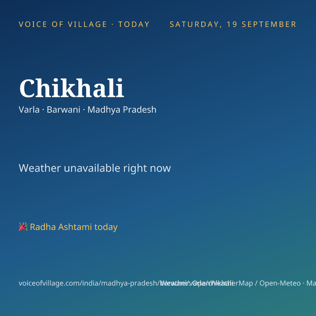 Chikhali today