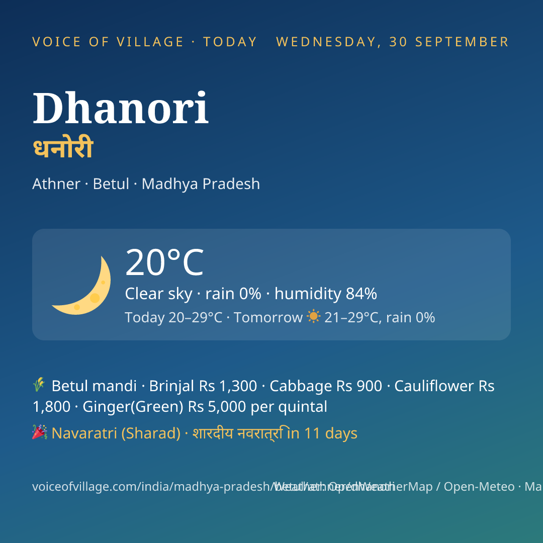 Dhanori today