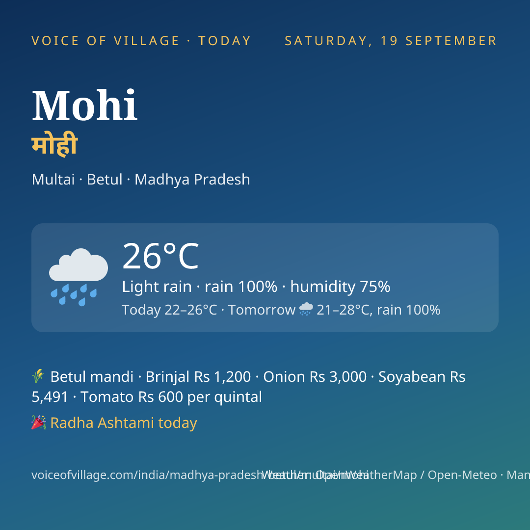 Mohi today