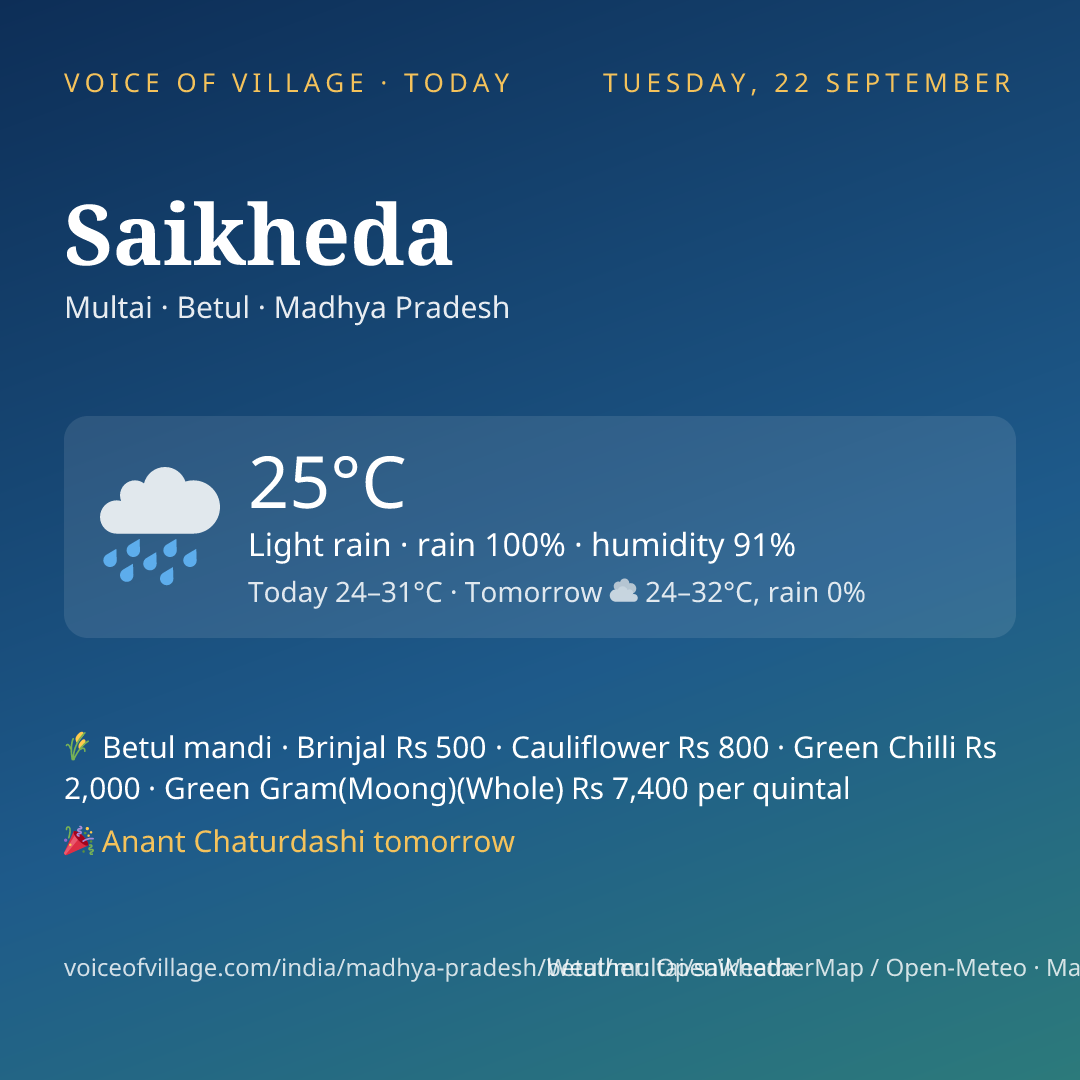 Saikheda today