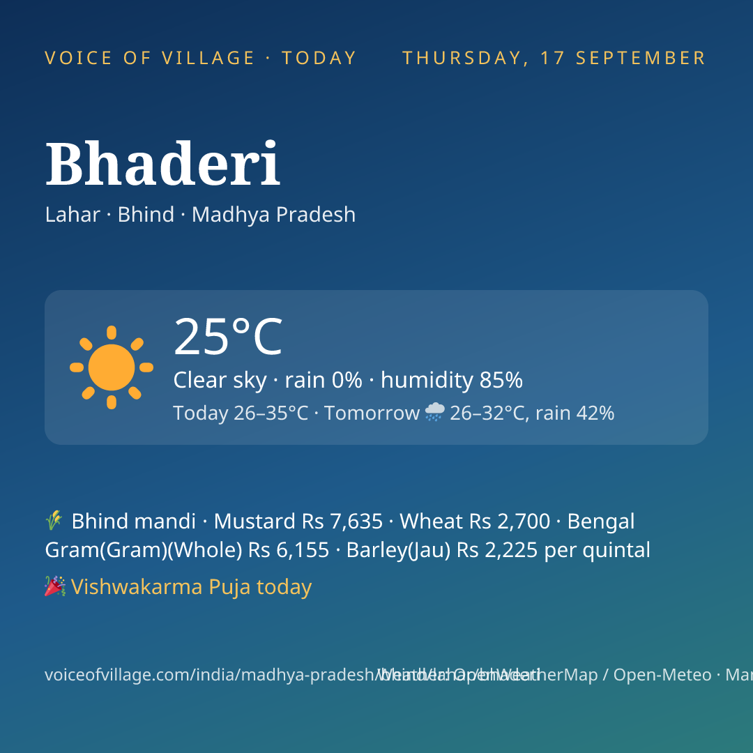 Bhaderi today