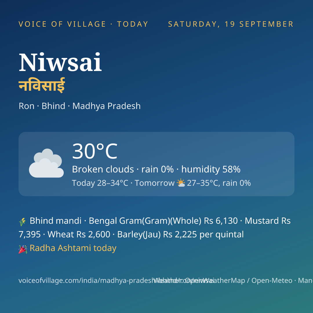 Niwsai today