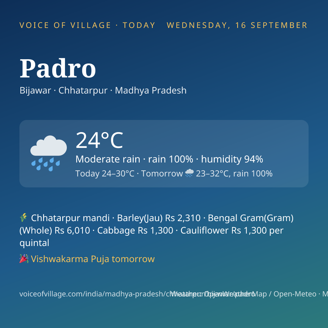 Padro today