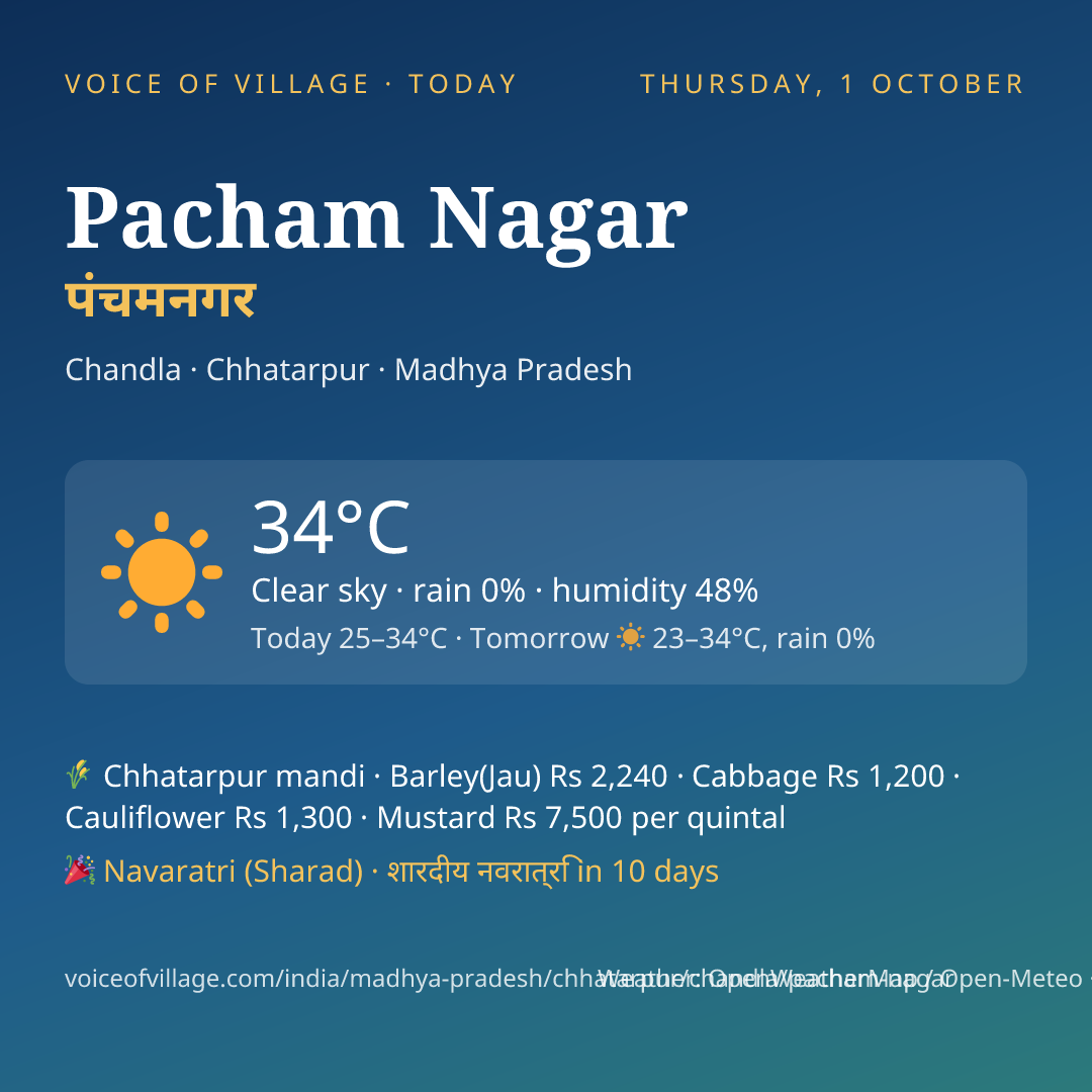 Pacham Nagar today