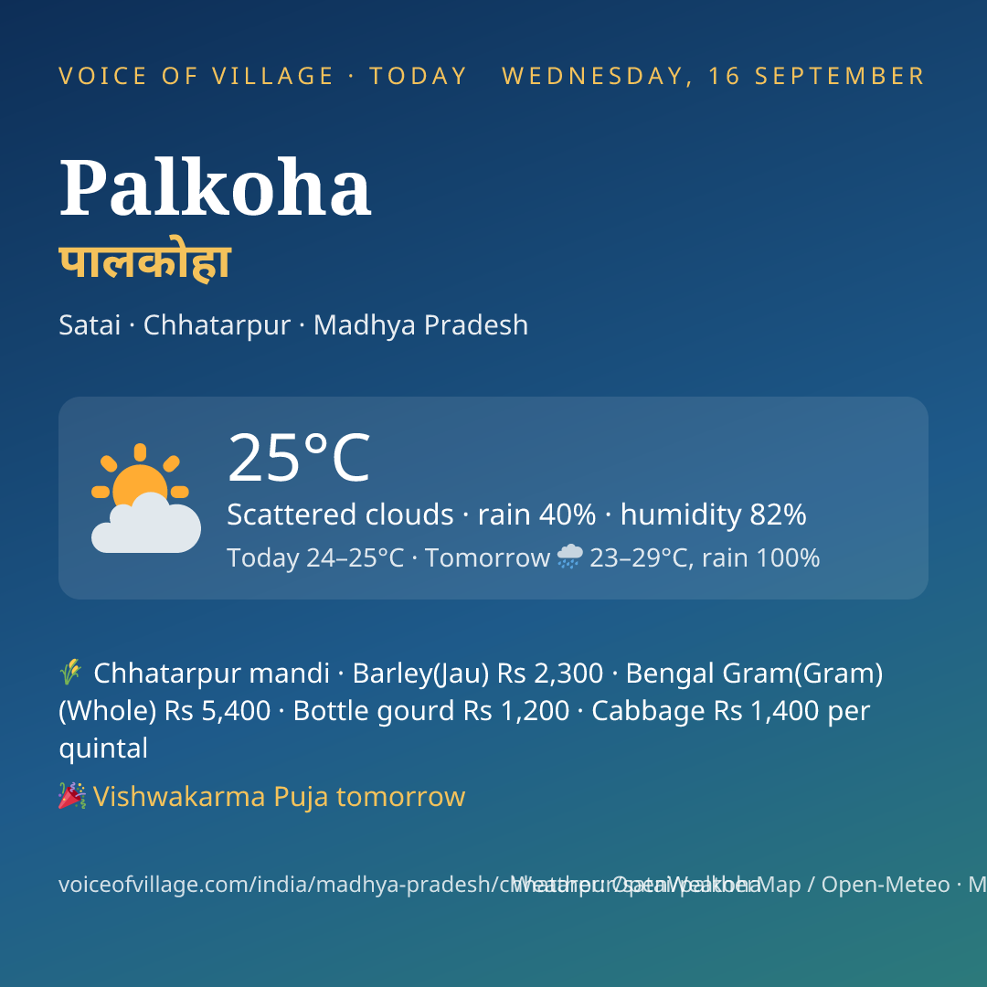 Palkoha today