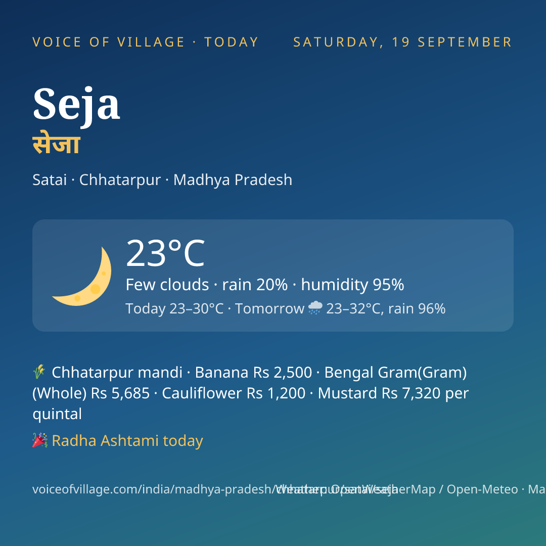 Seja today