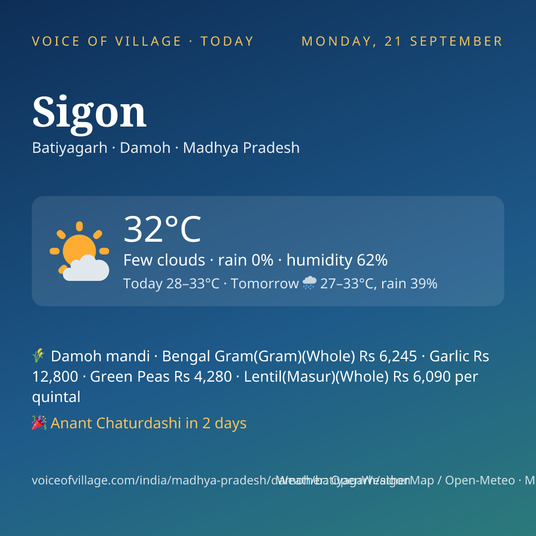 Sigon today