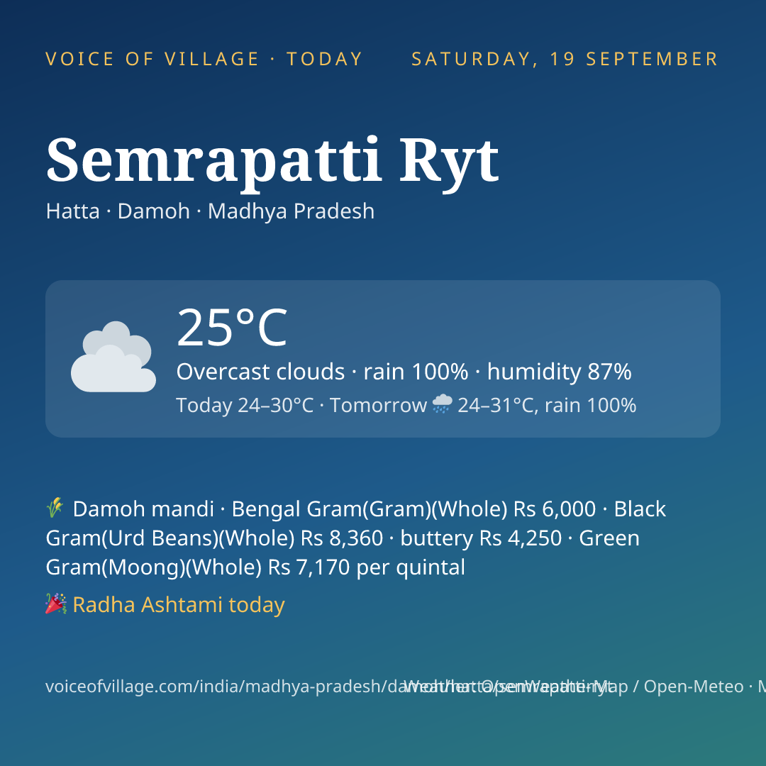 Semrapatti Ryt today