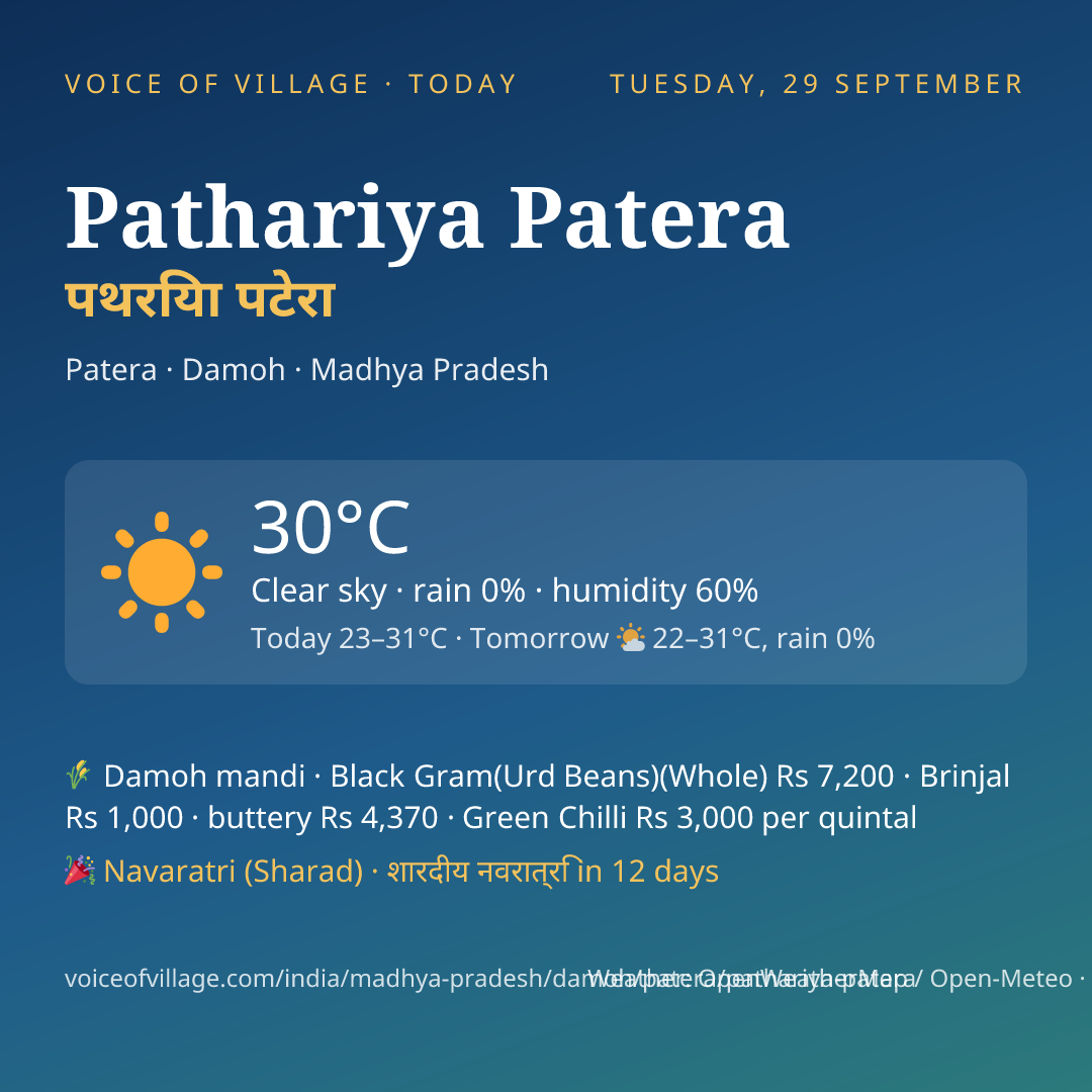 Pathariya Patera today