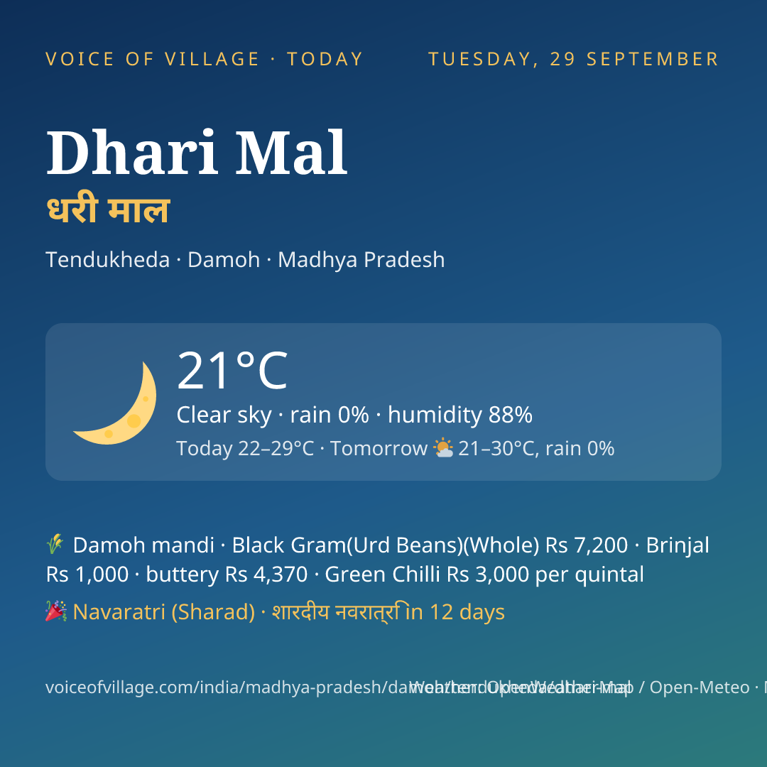 Dhari Mal today