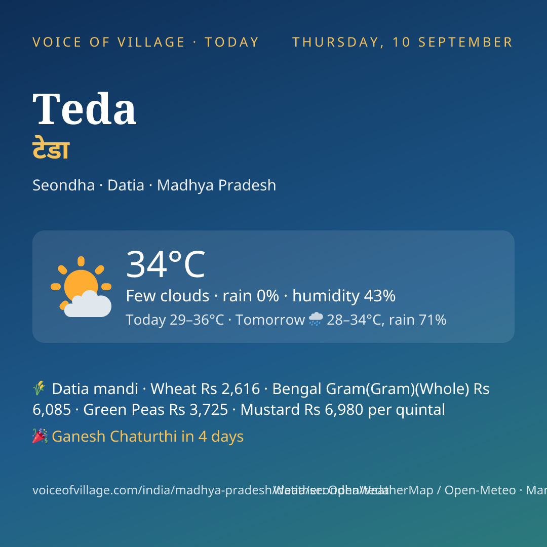Teda today