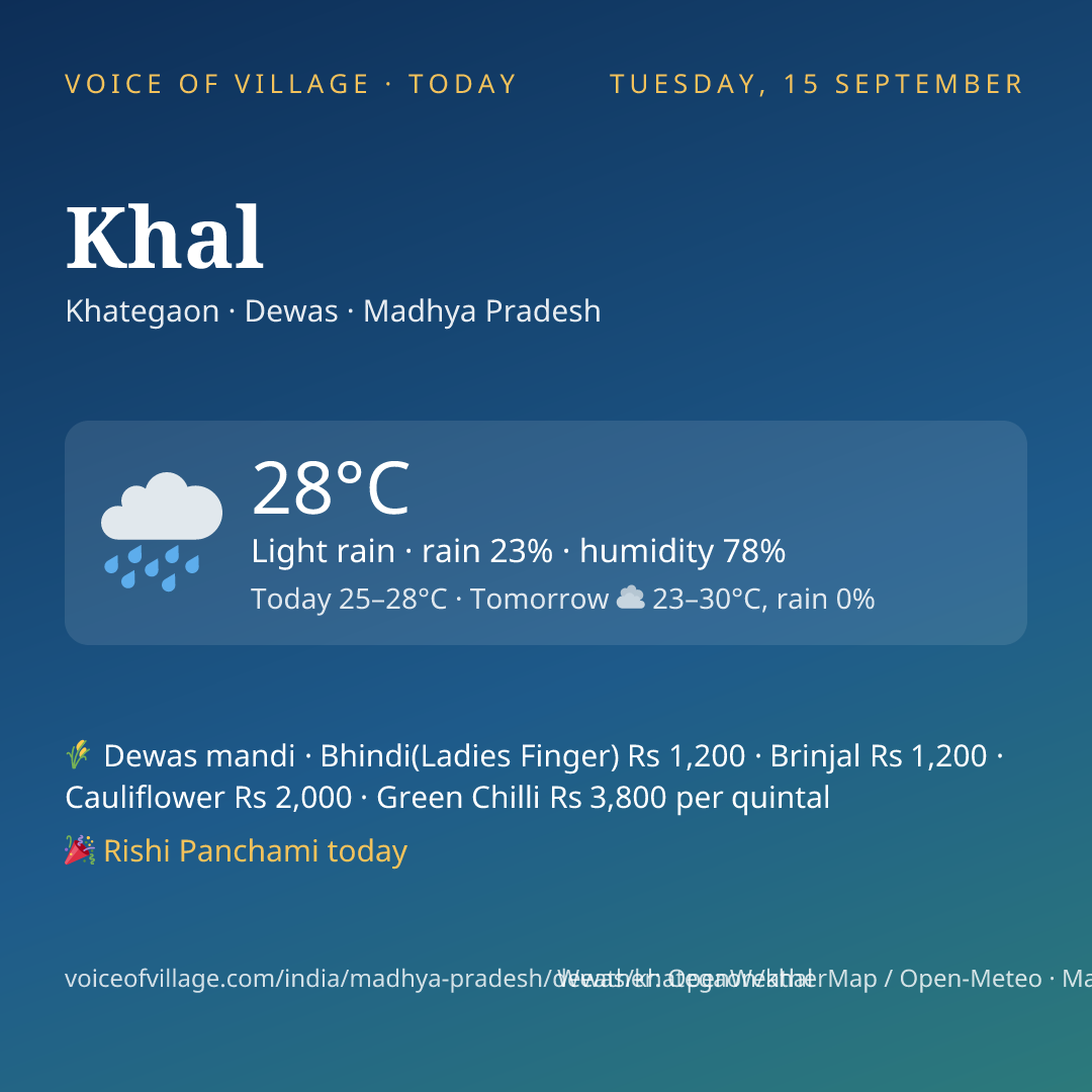 Khal today