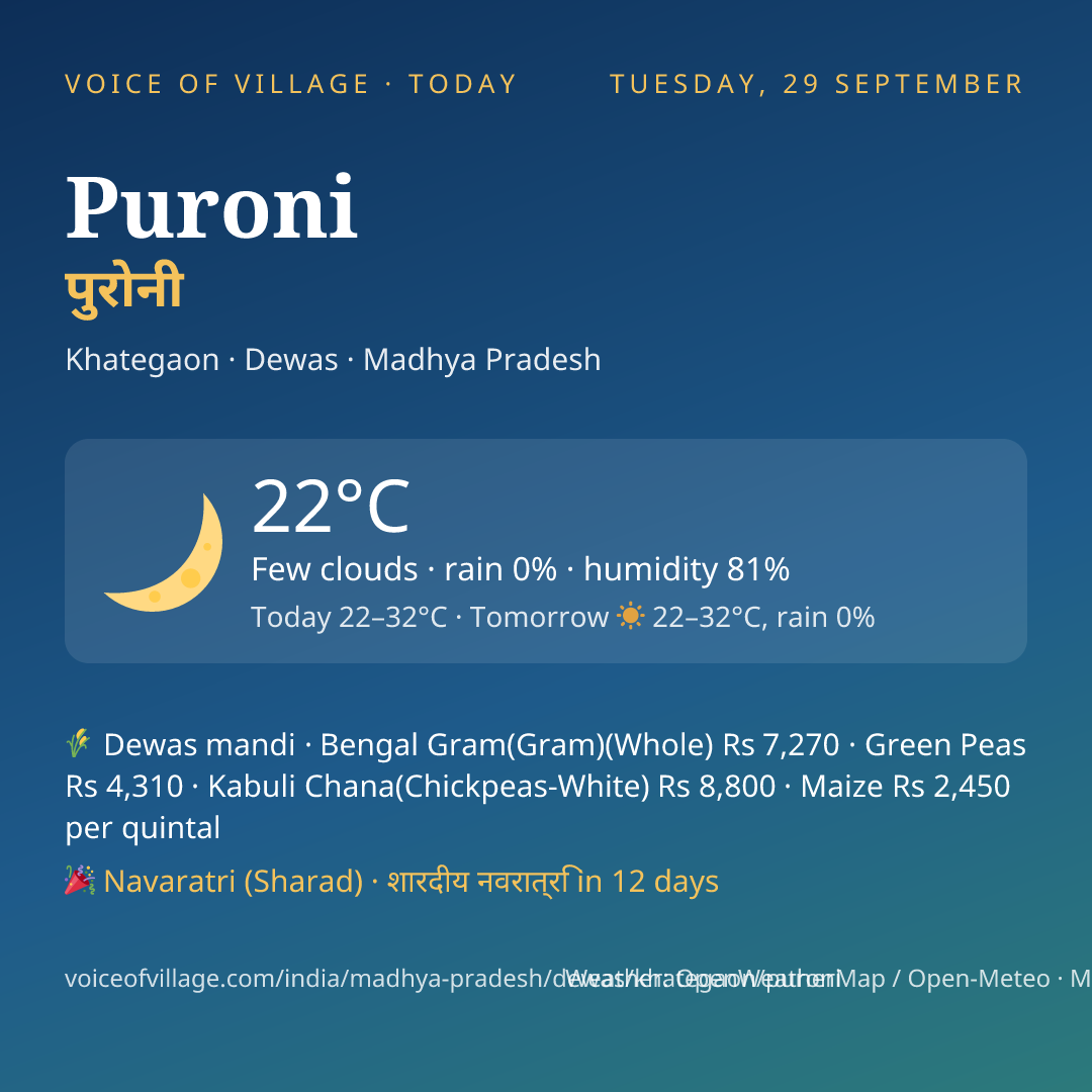 Puroni today