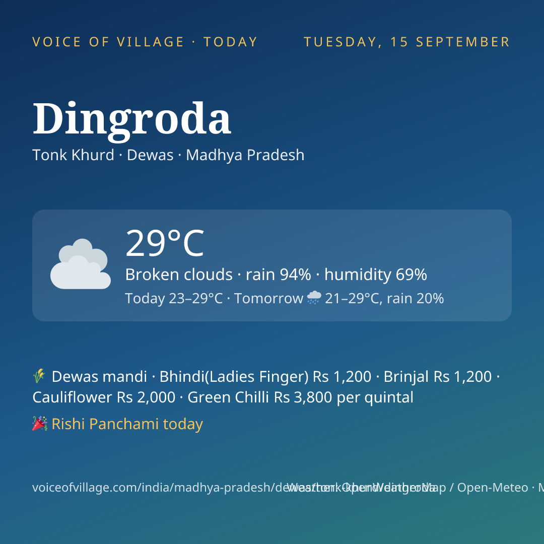 Dingroda today