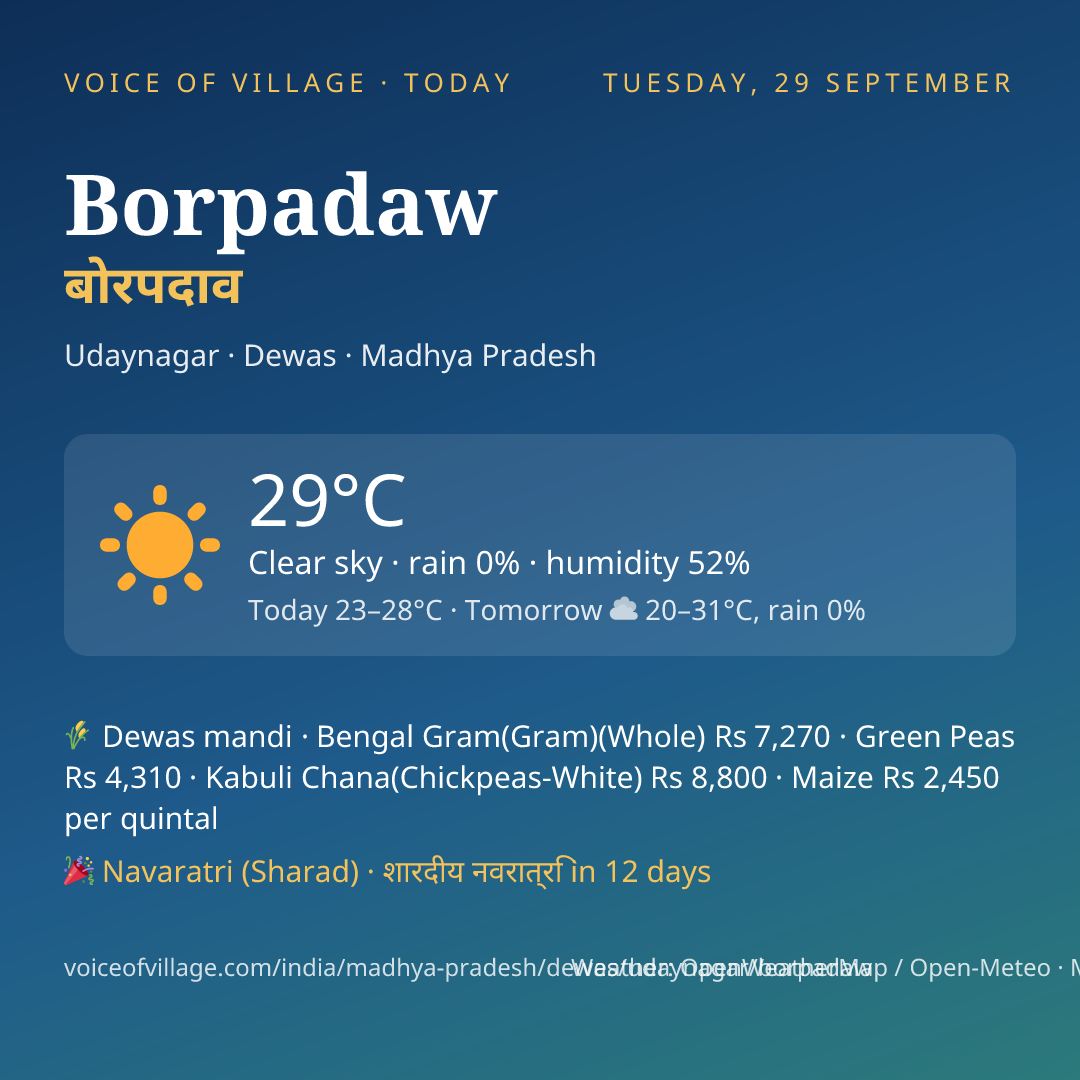 Borpadaw today