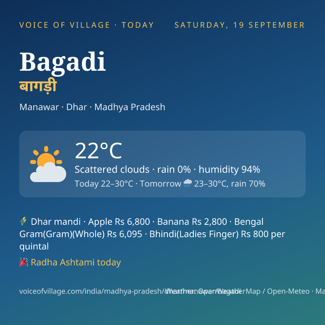 Bagadi today