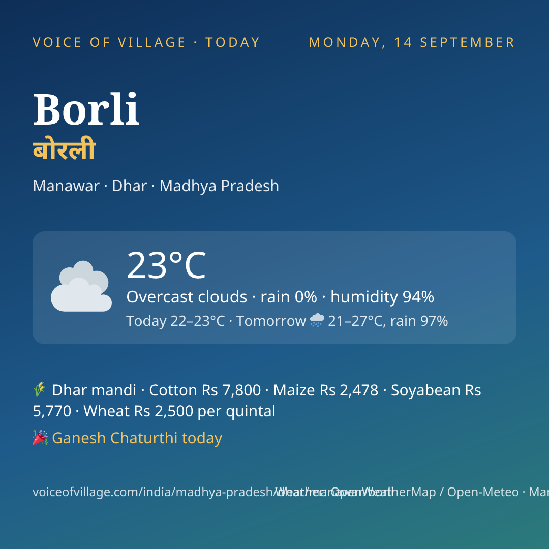 Borli today