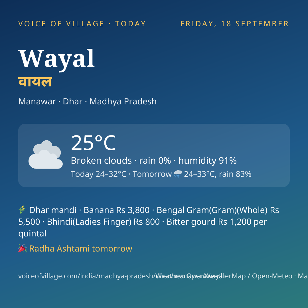 Wayal today
