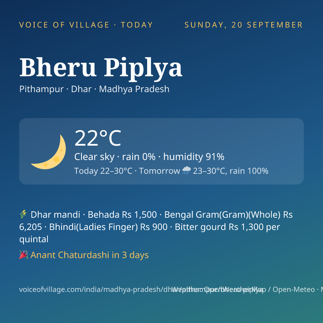 Bheru Piplya today