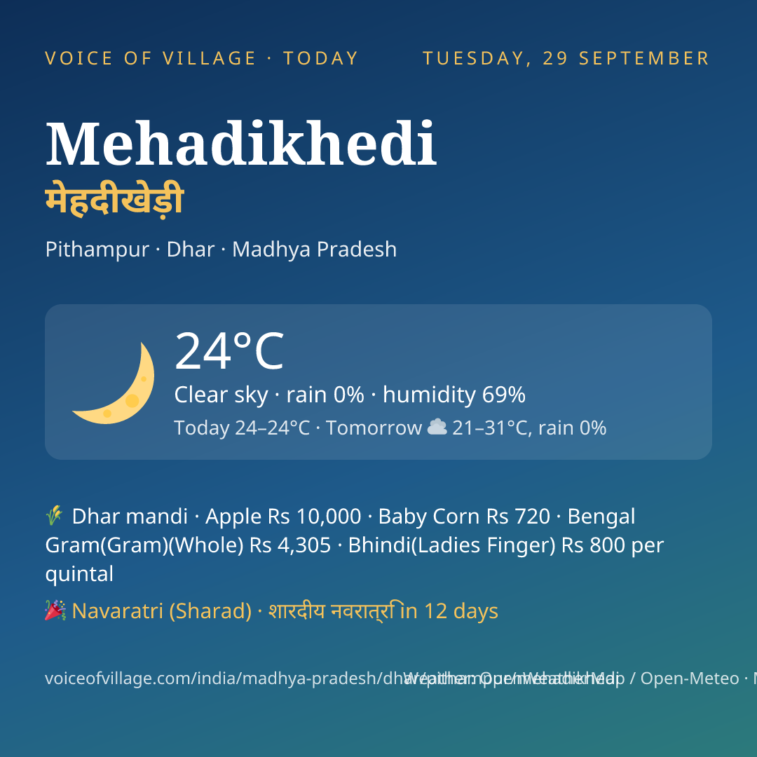 Mehadikhedi today