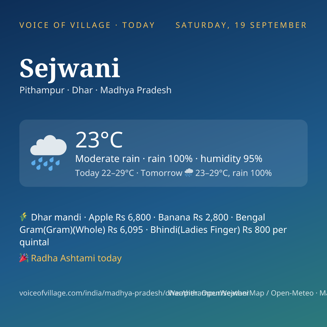 Sejwani today