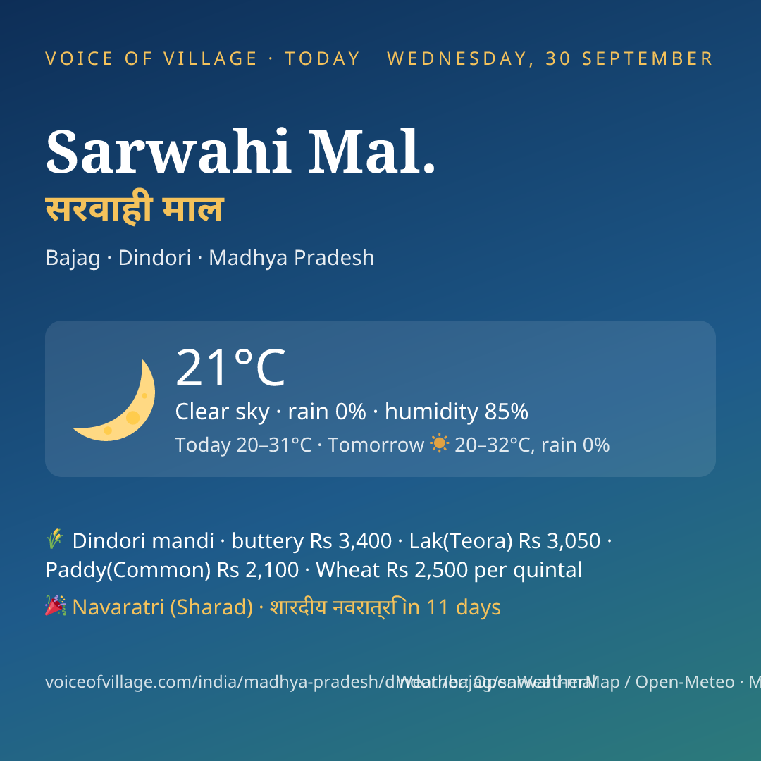 Sarwahi Mal. today