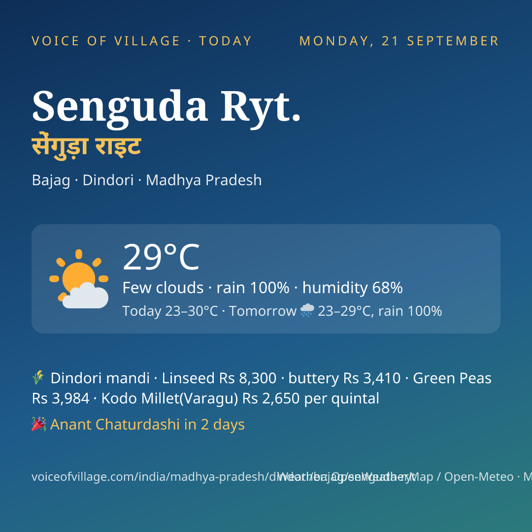 Senguda Ryt. today