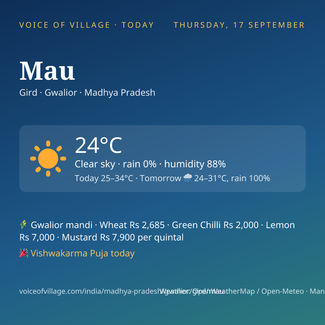 Mau today