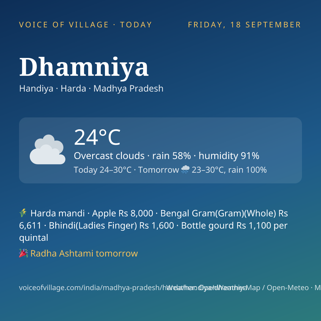 Dhamniya today
