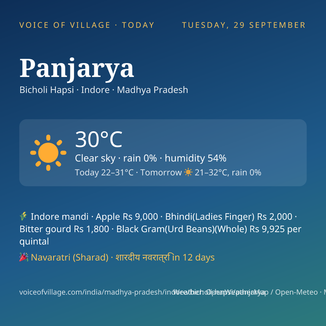 Panjarya today