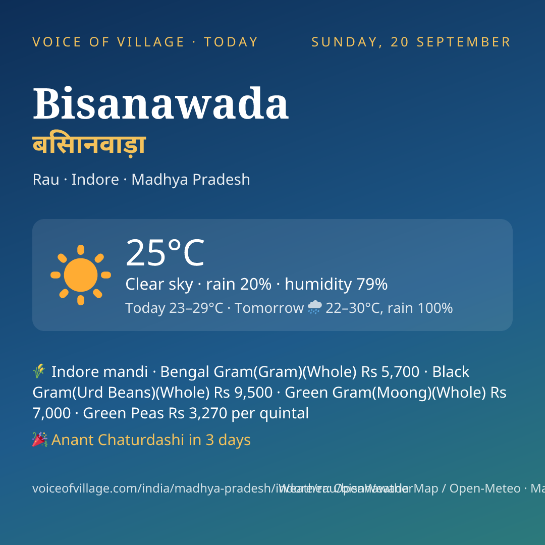 Bisanawada today
