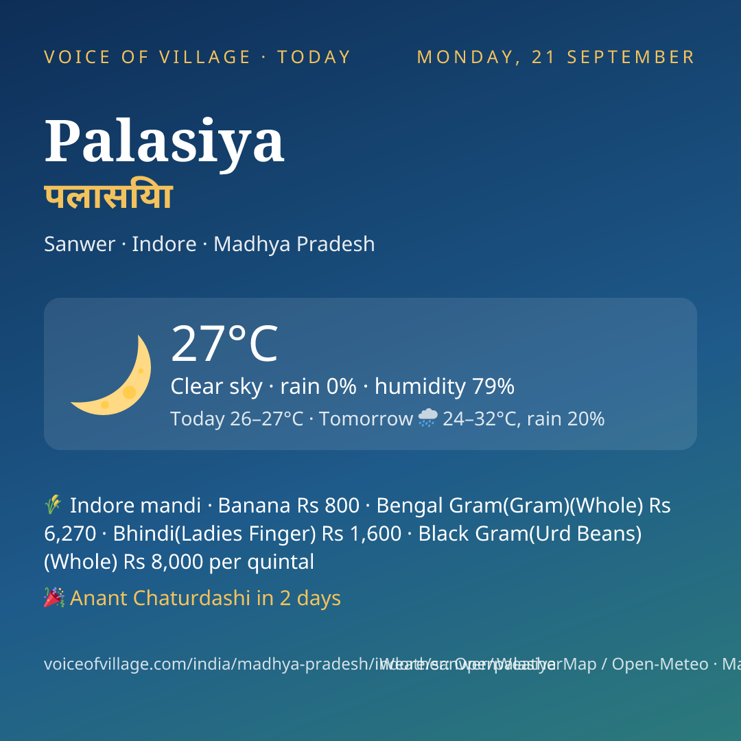 Palasiya today
