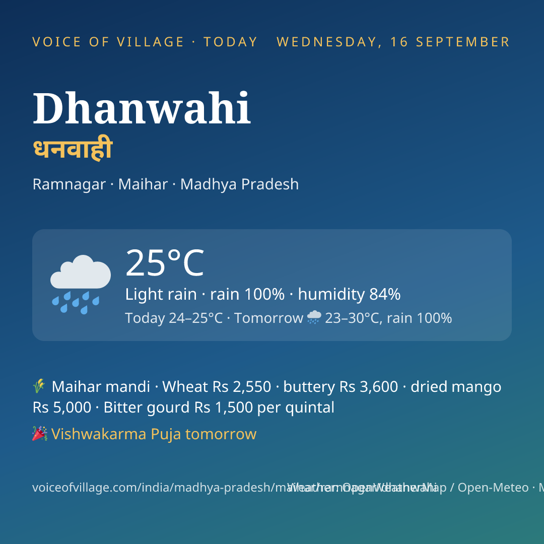 Dhanwahi today