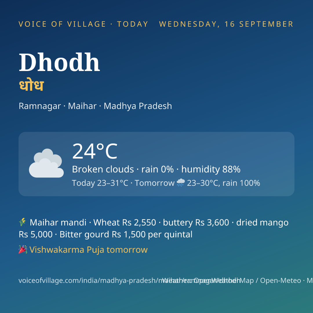 Dhodh today