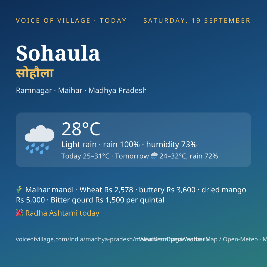 Sohaula today