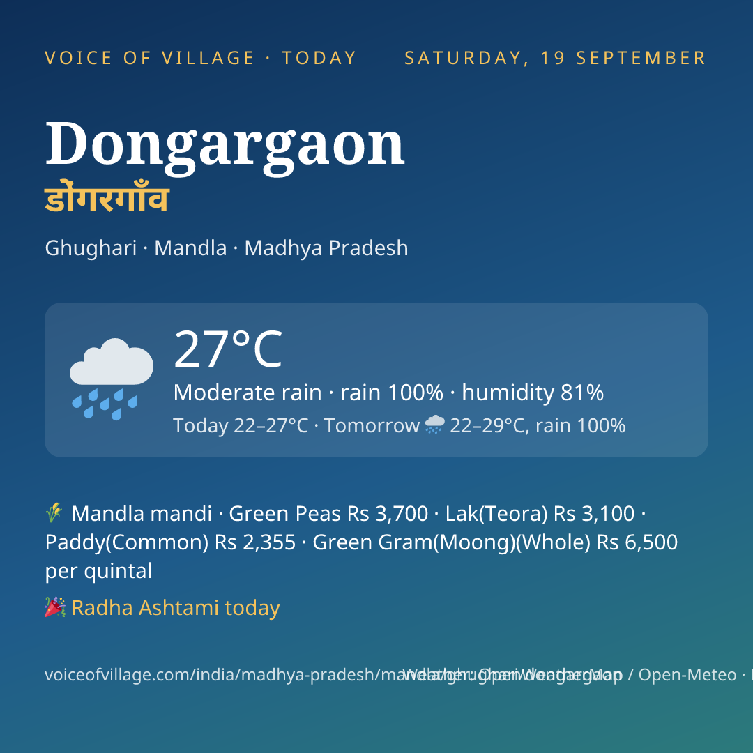 Dongargaon today