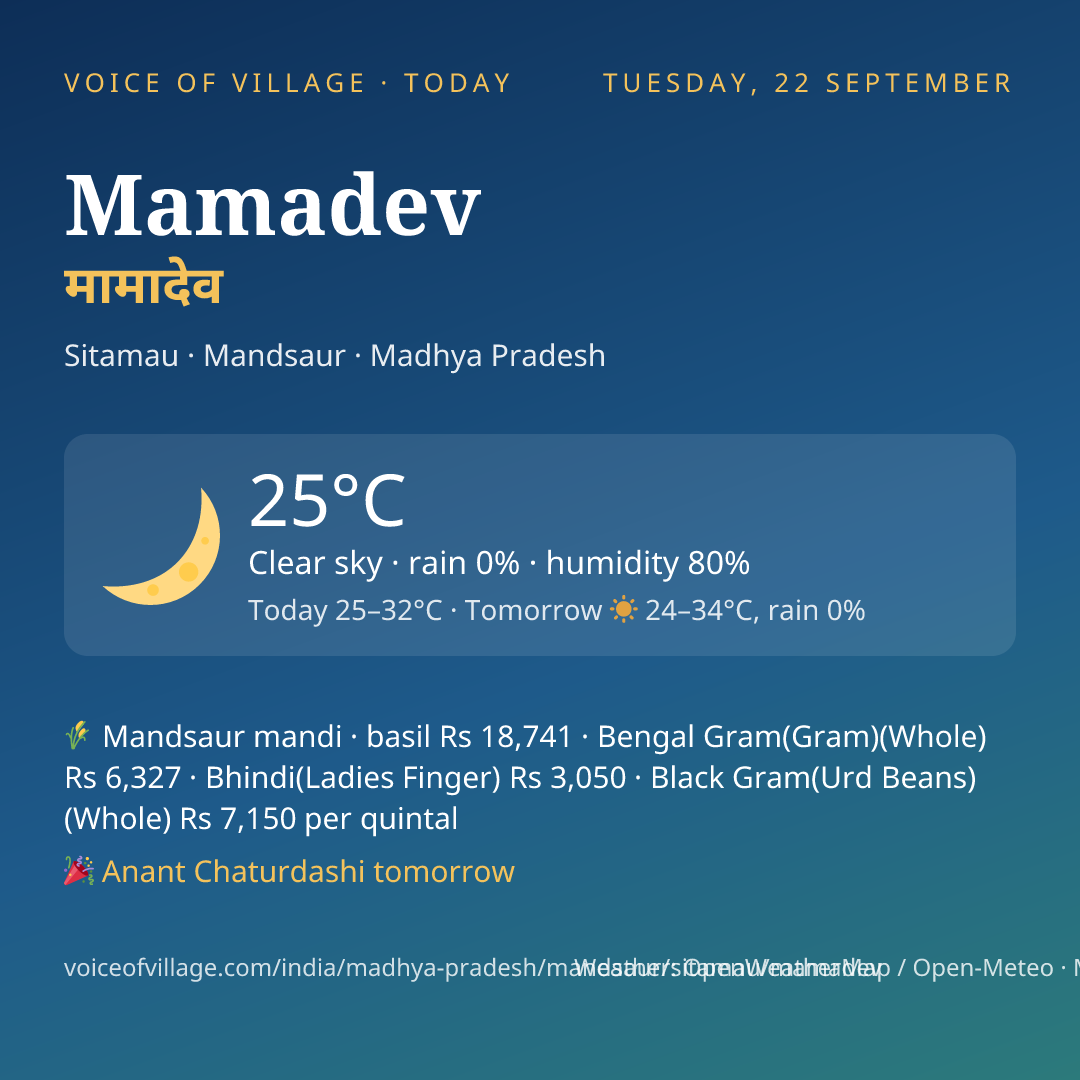 Mamadev today