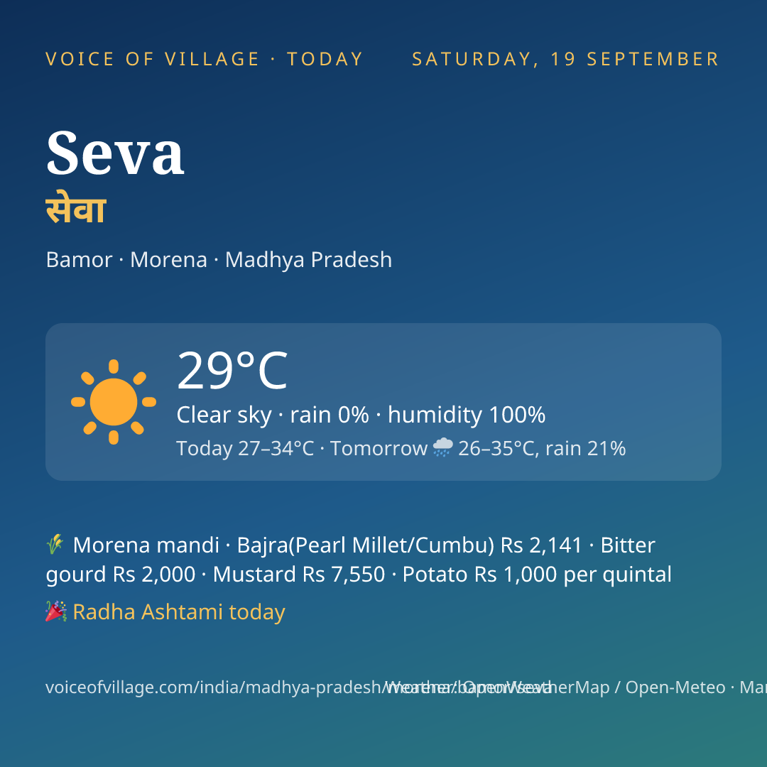 Seva today