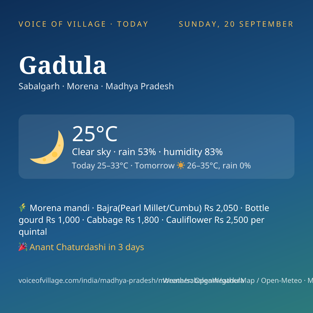 Gadula today