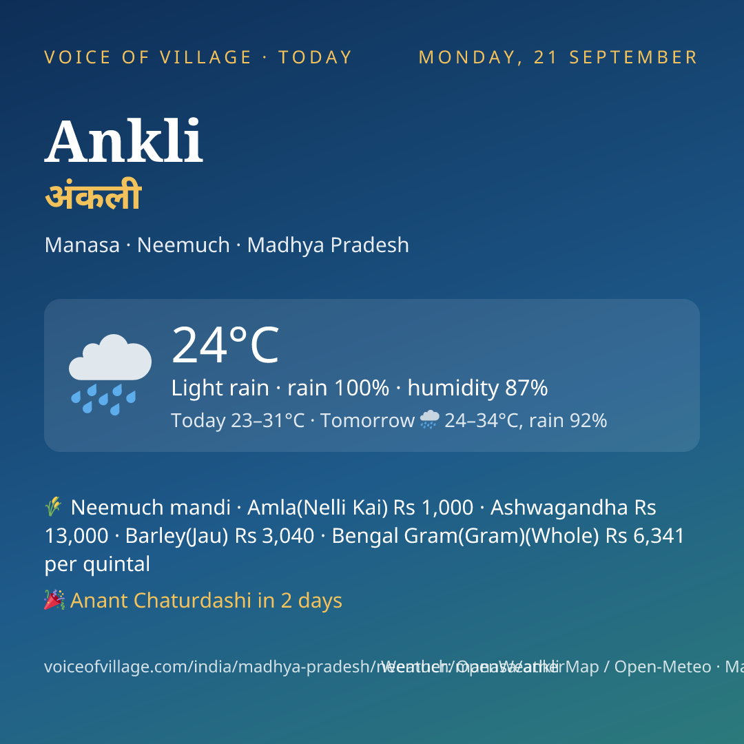 Ankli today