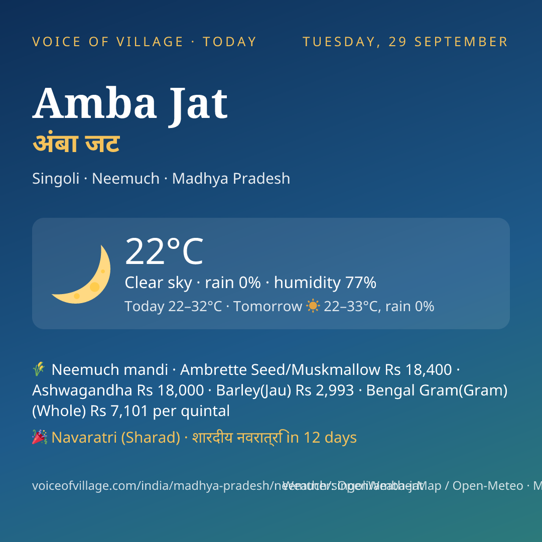 Amba Jat today
